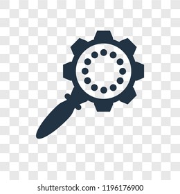 Magnifying glass vector icon isolated on transparent background, Magnifying glass transparency logo concept