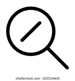 magnifying glass vector icon isolated on white background, vector illustration