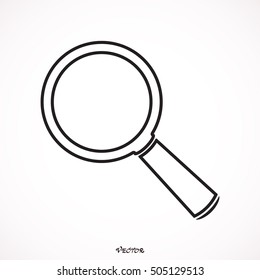 magnifying glass vector icon Isolated on White Background