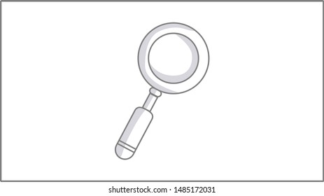 Magnifying glass vector icon. Vector linear icon. Zoom Illustration. Drawing.