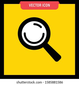 Magnifying Glass vector icon. Magnifier pictogram, symbol of search and zoom.