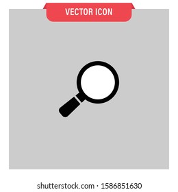 Magnifying Glass vector icon. Magnifier pictogram, symbol of search and zoom.