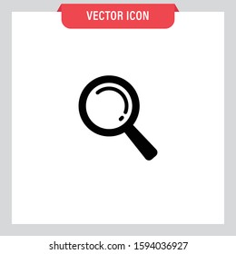 Magnifying Glass vector icon. Magnifier pictogram, symbol of search and zoom.