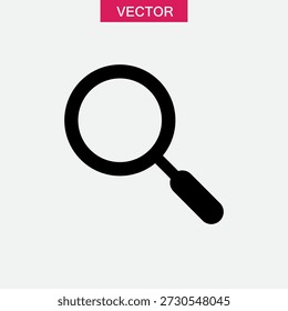 Magnifying Glass Vector Icon – Minimal Design,Flat Search Icon Vector Illustration..eps
