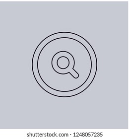Magnifying glass vector icon. Modern, simple, isolated, flat icon for web site designs for mobile apps. Vector illustration. 