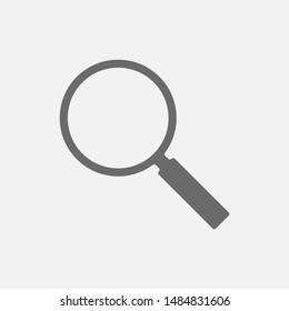 Magnifying glass vector icon on white background