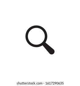 magnifying glass vector icon on white background