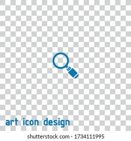 magnifying glass vector icon on isolated background
