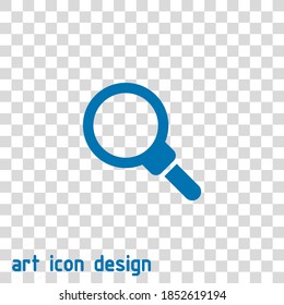 magnifying glass vector icon on an abstract background
