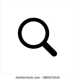 Magnifying glass vector icon on white background