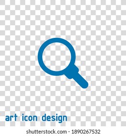 magnifying glass vector icon on an abstract background