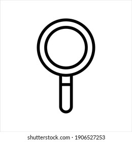 Magnifying glass vector icon on white background