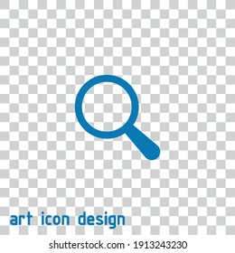 magnifying glass vector icon on an abstract background