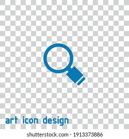 magnifying glass vector icon on an abstract background