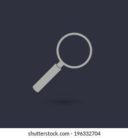 Magnifying glass vector icon on background for web or business illustration