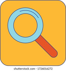 Magnifying glass vector icon. Research symbol magnifier