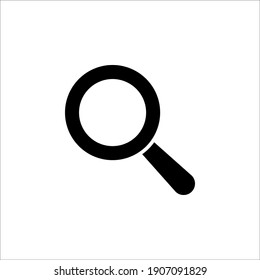 Magnifying glass vector icon or search icon on white background
