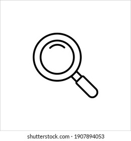 Magnifying glass vector icon or search icon on white background