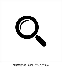 Magnifying glass vector icon or search icon on white background