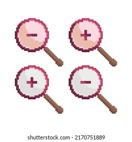 Bildbearbeitungs-Vektorsymbol. Pixel-Art. 8-Bit-Logo. eps10