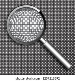 Magnifying glass vector illustration