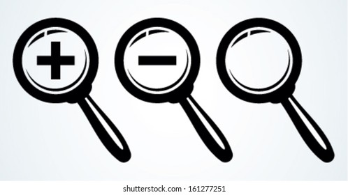 Magnifying glass. Vector illustration.