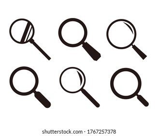 Ilustración vectorial de vidrio de aumento, lupa , icono