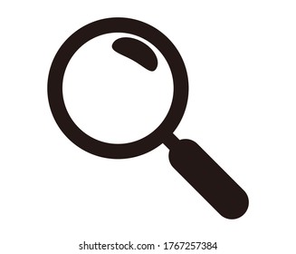 Magnifying glass vector illustration, loupe　, 　icon