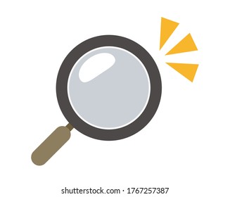 Magnifying glass vector illustration, loupe　, 　icon