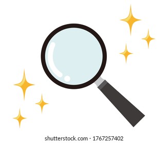 Magnifying glass vector illustration, loupe　, 　icon
