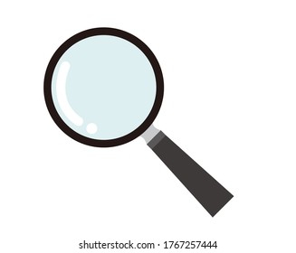 Magnifying glass vector illustration, loupe　, 　icon