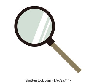 Ilustración vectorial de vidrio de aumento, lupa , icono