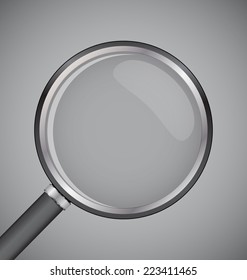 Magnifying glass vector illustration