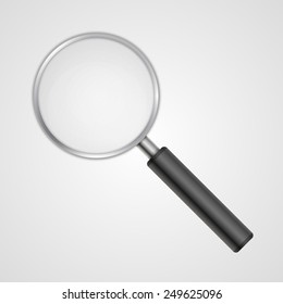 Magnifying glass. Vector illustration.