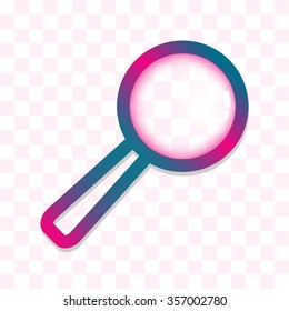 Magnifying glass vector illustration
