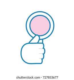 magnifying  glass  vector illustration