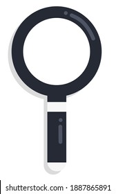 lupa.  ilustración vectorial de la lupa en blanco y negro.  diseño plano minimalista.  para obtener más información acerca de los filtros.