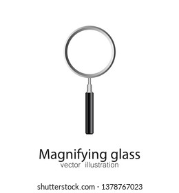Magnifying glass vector illustration isolated on white background