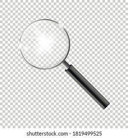 Magnifying glass vector illustration isolated on background. Vector illustration. Eps 10