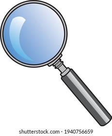 magnifying glass vector illustration isolated on white background