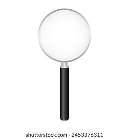 Magnifying Glass. Vector Illustration Isolated on White Background. 
