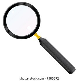 Magnifying glass. Vector illustration. Isolated on white background.