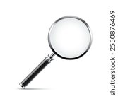 Magnifying glass vector illustration. Realistic Magnifying glass 