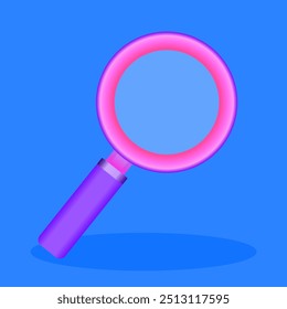Magnifying glass vector illustration. Suitable for business research content