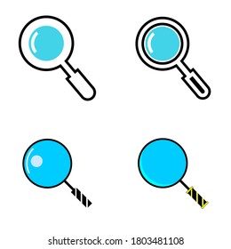 magnifying glass vector illustration of a white background