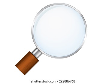 Magnifying glass. Vector isolated