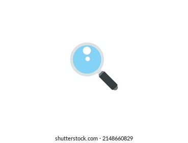 Magnifying Glass Vector Isolated Emoticon. Zoom Icon