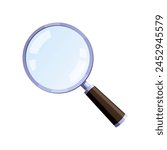 Magnifying glass vector isolated on white background.