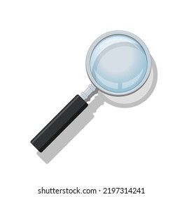 Magnifying glass vector isolated on white background