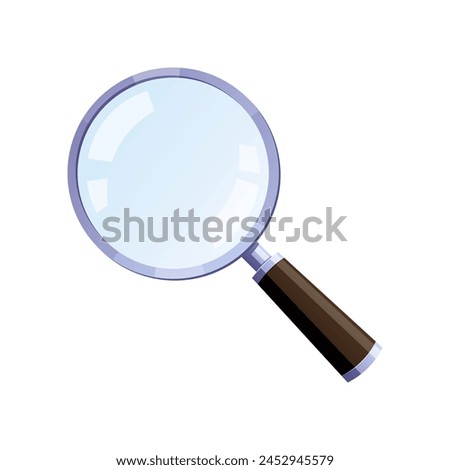 Magnifying glass vector isolated on white background.